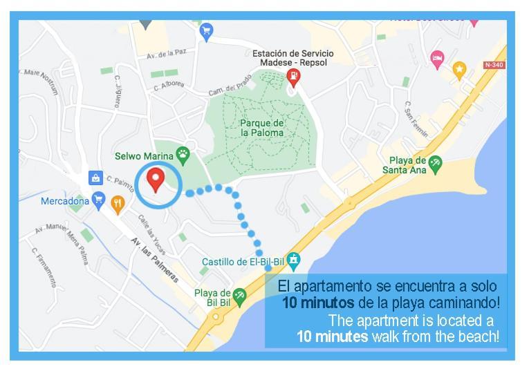 2Bdr Sunny Apartment With Pool And Private Parking In Benalmádena Kültér fotó